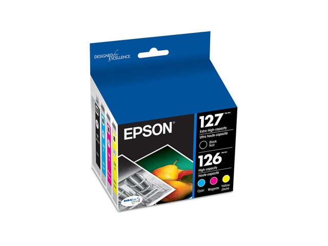 127 DURABrite Ultra Ink Black & Color Combo Pack for NX-530, 625, WF-3520, 3530, 3540, 545, 60, 630, 633, 635, 645, 7010, 7510, 7520, 840, 845