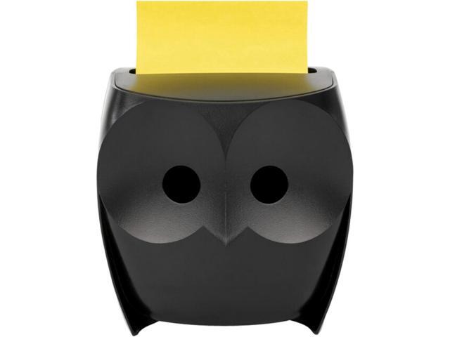Owl Note Dispenser, Includes 1 Pad of 3 in X 3 in Super Sticky Dispenser Pop-up Notes, 45 Sheets (OWL-330-BK) (Pack of 6)