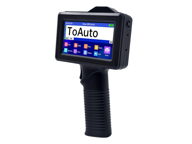 Portable Intelligent Upgraded Handheld Inkjet Printer Gun with 5.6 Inch LED Touch Screen Quick-Drying Inkjet Coding Machine for Code Date Label...