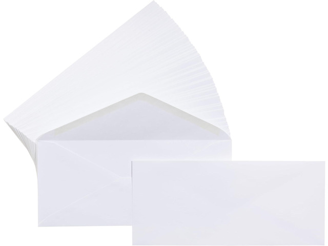 #10 Business Letter Envelopes with Gummed Seal,No Tint,500 Count (Pack of 5)