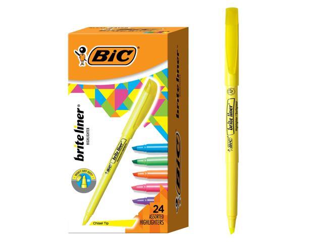 Brite Liner Highlighters Chisel Tip Assorted Colors Vibrant 24-Count, Pack of 12