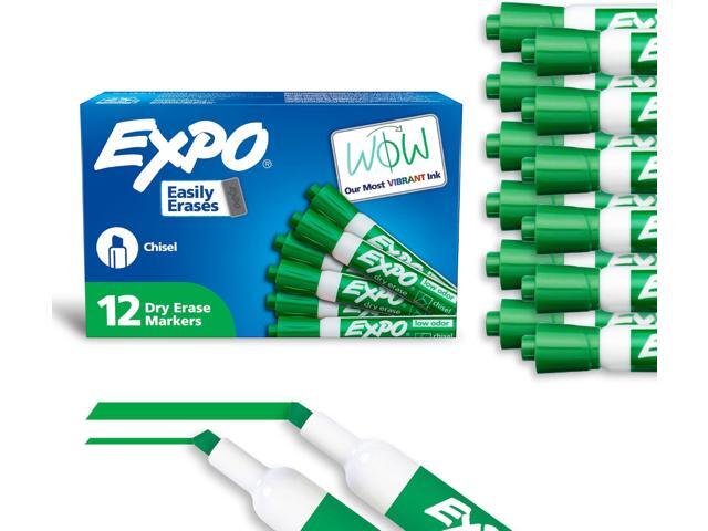 Dry Erase Markers, Low Odor Ink, Green, Chisel Tip,Whiteboard, Calendar, Organization, Essential Supplies for Office, School, Classroom, Teachers.