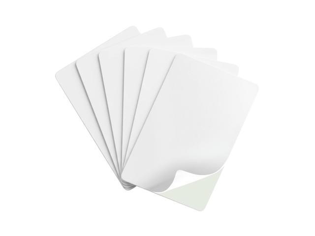 CR80 Mylar Adhesive Backed PVC Cards 10 Mil Stickyback Overlay for Clamshell Proximity Cards Printable, Peel & Stick ID Badges, Access Control...