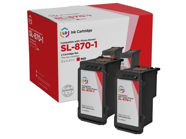 Products Compatible Ink Replacement for Pitney Bowes SL-870-1 (Red 2-Pk)
