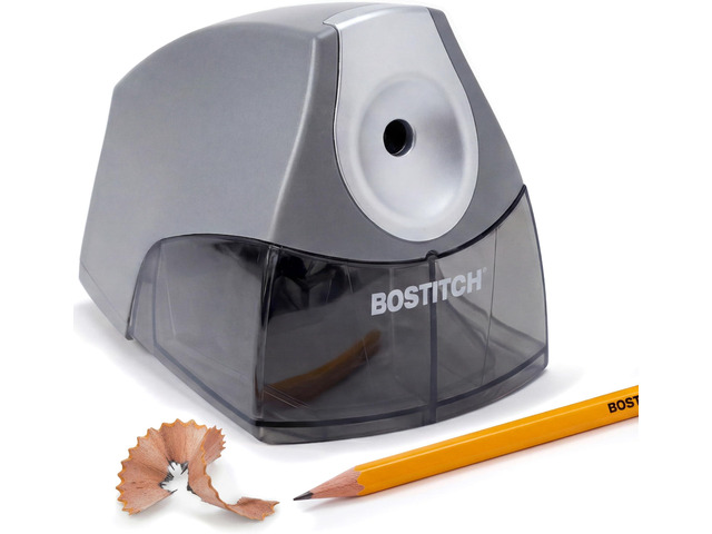 Office Personal Electric Pencil Sharpener, Powerful Stall-Free Motor, High Capacity Shavings Tray, Gray (EPS4-KTGRAY) (Pack of 6)
