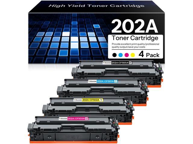 202A Toner Cartridges Set 4-Pack Compatible for HP 202A CF501A Compatible with HP Color Pro MFP M281cdw M281fdn M254dw M254dn...