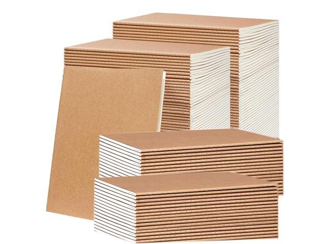 100 PCS A5 Lined Notebooks Bulk, 8.3'x5.5' Kraft Paper Journals for Office Use Smooth Writing Pages with Reduced Ink Bleed-Through Professional.
