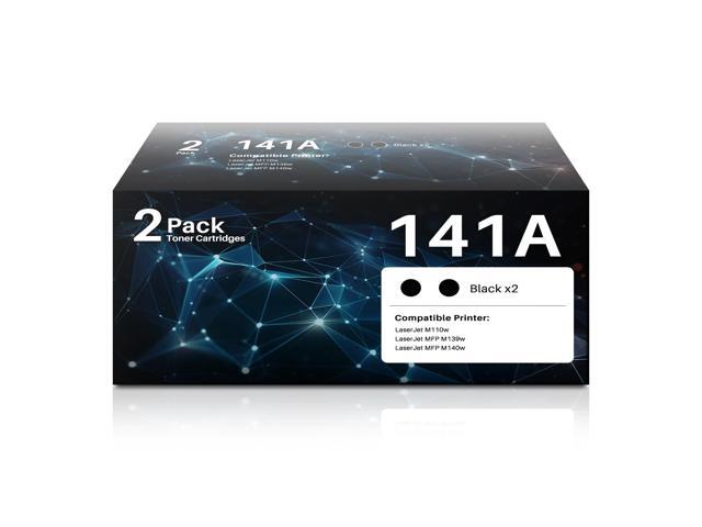 141A Black Toner Cartridge Set 2-Pack Replacement for HP W1410A with Chip High yield 141A 141X W1410X Black LaserJet Toner Cartridge work with HP...