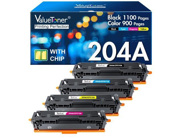 Compatible Toner Cartridge for HP 204A Replacement 4-Pack CF510A CF511A CF512A CF513A to use with Color Pro MFP M180nw M154nw M180n M154a MFP.