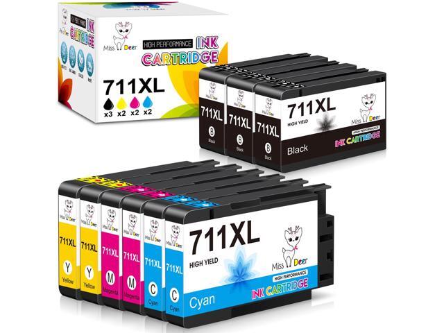 711XL Ink Cartridges Compatible Replacement Ink for HP 711 711XL Work for DesignJet T100 T120 T125 T130 T520 T525 T530 Printer CZ129A,.