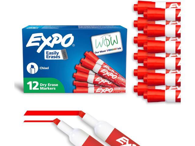 Dry Erase Markers, Low Odor Ink, Red, Chisel Tip, (Pack of 144)