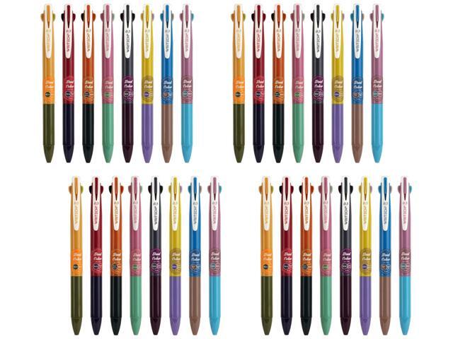 Retractable Gel Ink Pens: Multi Colored 2 in 1 Colorful Click Pen Assorted Color 8ct Extra Fine Point Tip 0.5mm Journaling Smooth Writing Note...