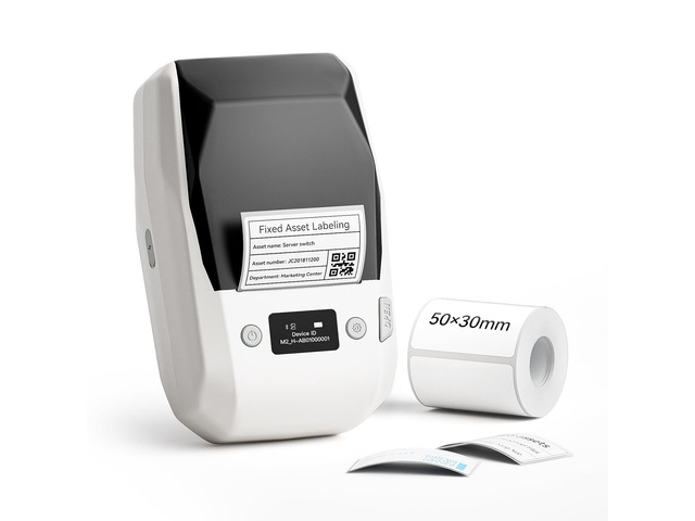 M2 Label Maker with Tape, 2' Thermal Transfer Label Printer, White Support Color Ribbon Printing 300DPI Bluetooth Sticker Printer for Office Small...