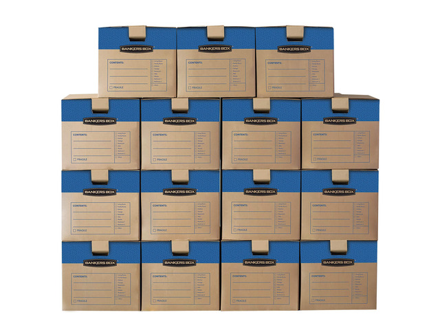 15-Pack Medium Prime HD Moving Boxes with Reinforced Handles Upgrade moving day with Prime boxes featuring attached lids, strong handles, and fast...