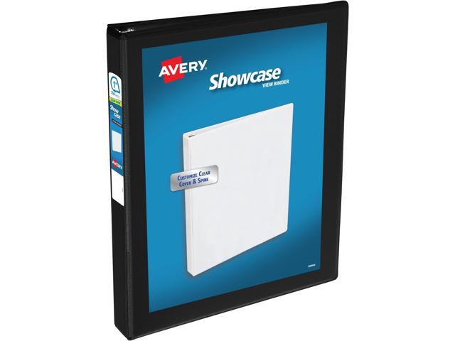 Showcase Standard View 3 Ring Binder, 1' Slant Rings, 250-Sheet Capacity, 1.4 Inch Wide Spine, 1 Black Binder, Ideal for Lightweight Organization...