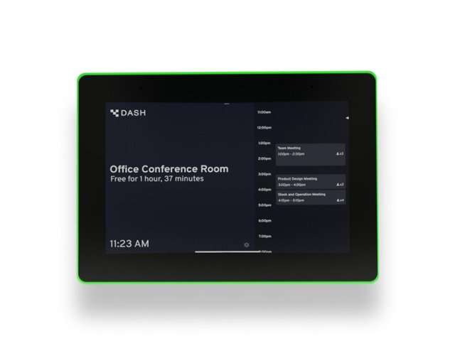 8' Conference Room Scheduler with Color Changing LED Status - PoE Powered Touch Screen Tablet for Meeting Room Booking - Syncs with All Popular...