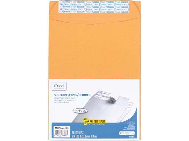 Envelopes,Letter Size 9' x 12',Press-It Seal-It Self Adhesive Closure,Brown Kraft All-Purpose 24-lb Paper,Manila Mailing Envelopes,(76086),25 Count...