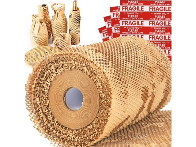 Honeycomb Packing Paper Wrap 15''x20520' (1710 ft), Substitute Alternative for Bubble Cushioning Wrap for Moving Shipping Packaging, Recyclable...