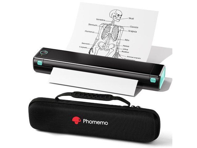 Portable Printers Wireless for Travel - Bluetooth Thermal Printer Supports 8.5' X 11' Letter, Inkless Printer Compatible with Phone Laptop for Home...