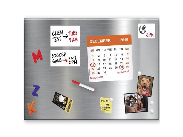 Magnet and Message Board Super Jumbo 30 x 40 x 0.7 Inch Magnet and Message Board Mountable Steel Bulletin Board (Silver)