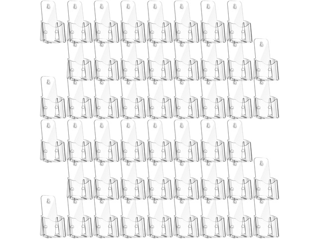20 Pieces Acrylic Brochure Holder 4 x 8 Inches Rack Card Holder Clear Pamphlet Holders Display Stand for Vendors, Brochure, Trifold, Magazine,...