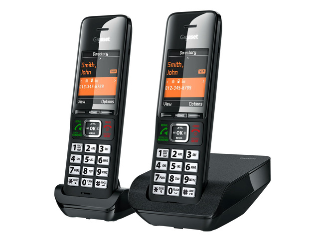 Comfort 552 Duo - 2 Cordless Phones - Made in Germany - Elegant Design - Hands-Free Mode - Comfort Call Protection - Phone Book for 200 Entries,...