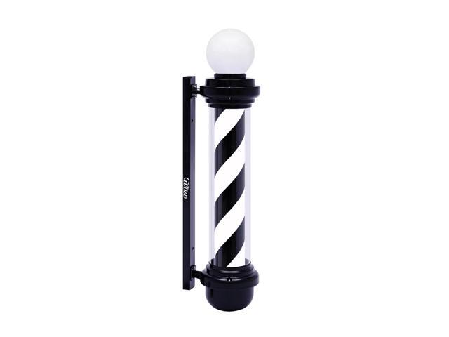 35'' Black White Barber Pole Light