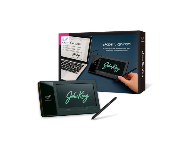 ePaper SignPad - e-Signature on MS Word, PDF, JPG and PNG with timestamp