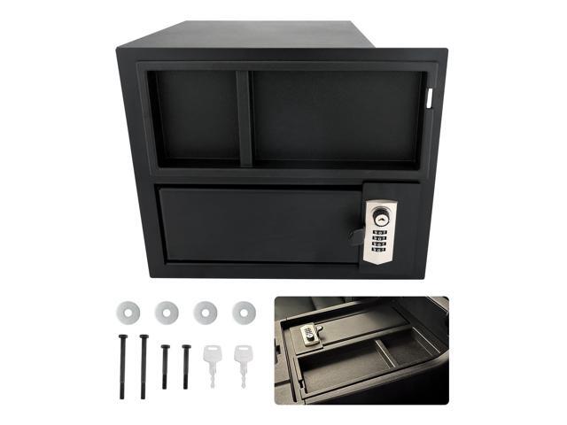 Center Console Safe Storage Box Set, with 4-Digit Combo Lock & 2 Keys Compatible with 2014-2021 Toyota Tundra 5.7L V8, Replace# 00016-34174