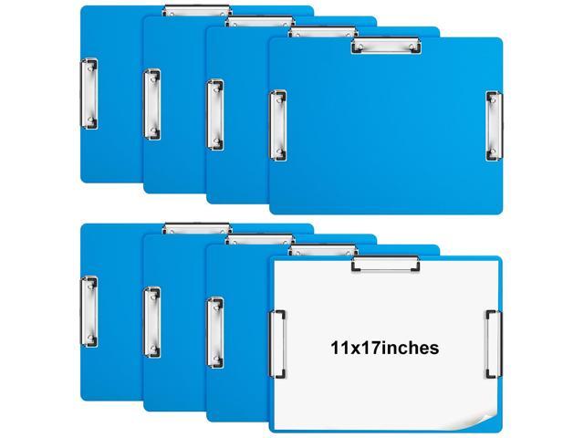8 Pcs 11x17 Clipboard Three Clip Blue Extra Large Clipboard Horizontal Drawing Board 11 x 17 Inch Art Sketching Landscape Board for School Office.
