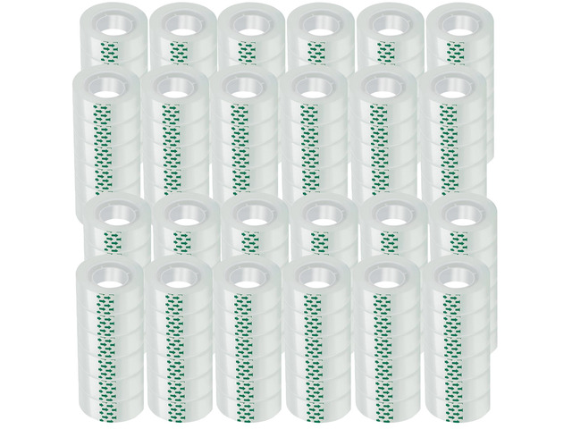 144 Rolls Transparent Tape Refills Rolls Each Rol 1 inch Corel 3/4 x 900 Inches,for School,Office, Home