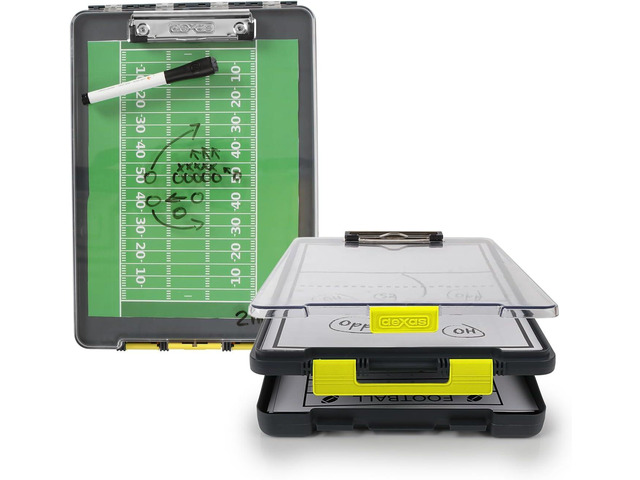 Clearview Clipcase Clipboard, 13.75 x 9.5 in, Gray/Yellow. See Papers Clearly Outdoors, Stay Organized & Dry. Ideal for Coaching, Teaching,...
