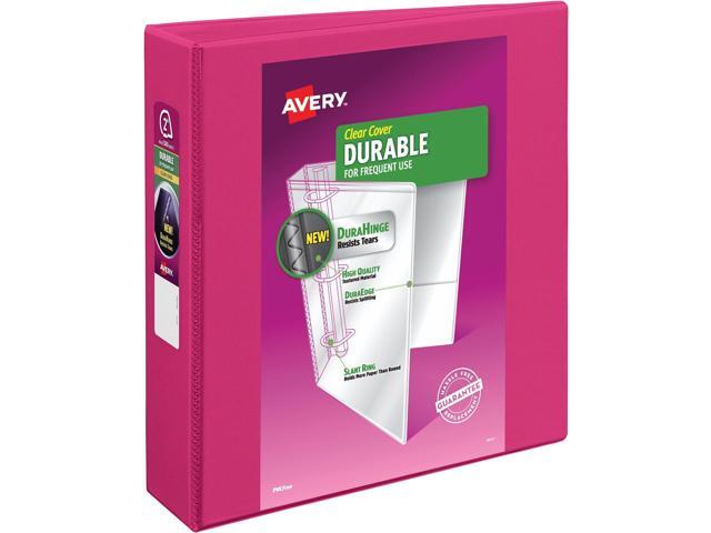 Durable View 3 Ring Binder, 2 Inch Slant Rings, 2.8 Inch Wide Spine, Customizable Clear Cover, Ideal for School, Office, and Home Organization, 1.