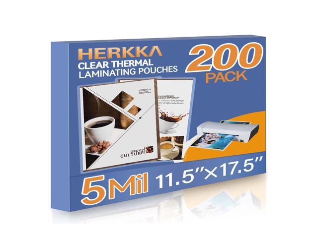200 Pack Laminating Pouches, Hold 11 x 17 Inch Sheet, 5 Mil Clear Thermal Laminating Paper 11.5 x 17.5 Inch, Round Corner