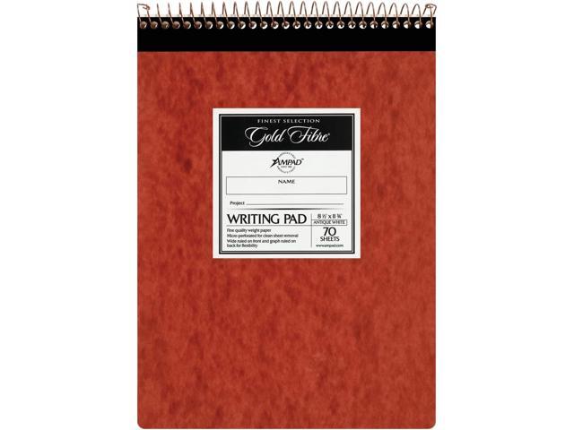 Gold Fibre Retro Pad,Wide Rule,8-1/2 x 11-3/4,White,70-Sheets/Pad (20-008R),(Pack of 12)