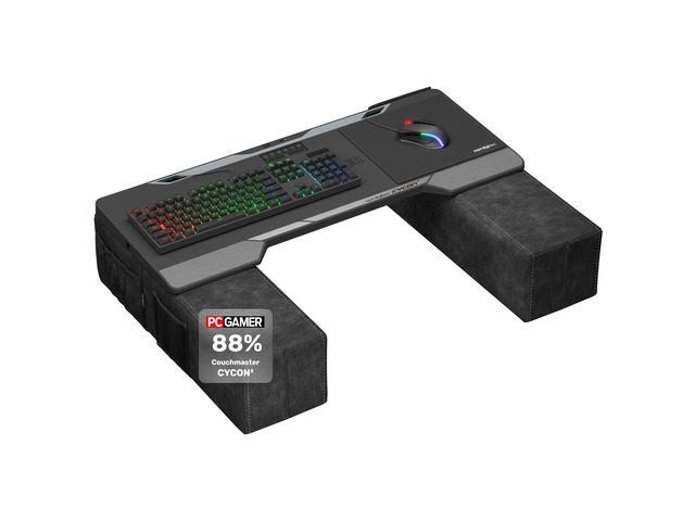 CYCONÂ³ HORIZONLIGHT Bar, Ultimate Ergonomic USB-Hub Gaming Lap Desk for Couch and Bed, Large, Stable and Compatible with All Keyboards and...