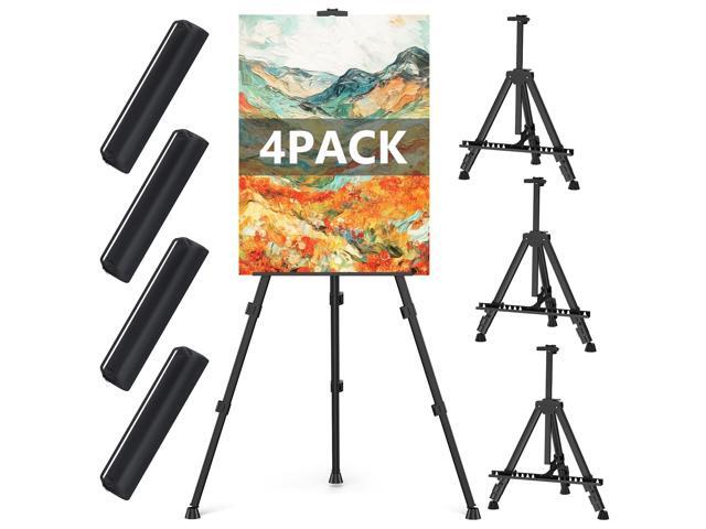 Easel Stand for Sign, 66' Easels Stand for Painting Heavy Duty, Portable Travel Easel for Display (4 Pack)