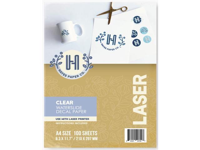 Waterslide Decal Paper Laser Clear (A4, 100 Sheets)