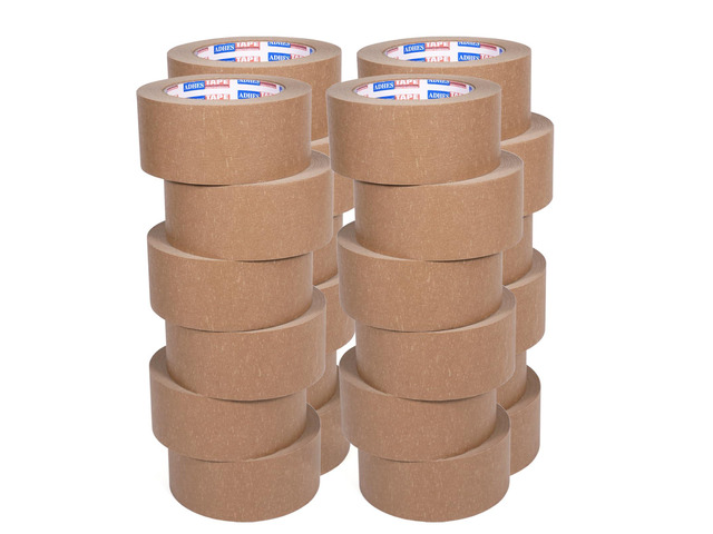 ADHES Biodegradable Kraft Paper Tape Eco Friendly Packing Tape Writable Non-Coated Surface for Masking, Sealing, and Packaging Use,2inch x 55...