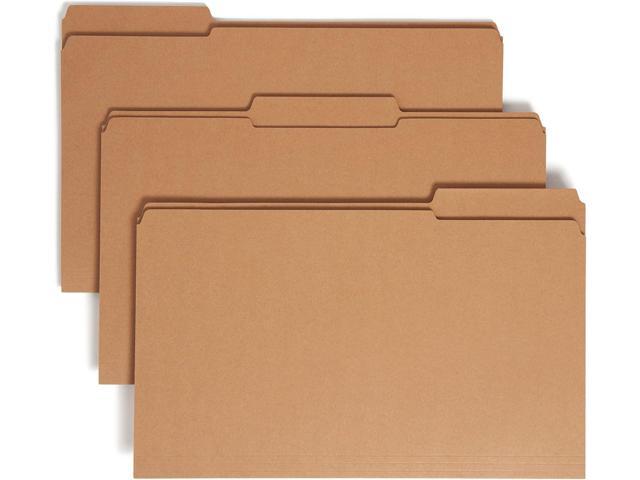File Folder, Reinforced 1/3-Cut Tab, Legal Size, Kraft, 100 per Box (15734) (Pack of 5)