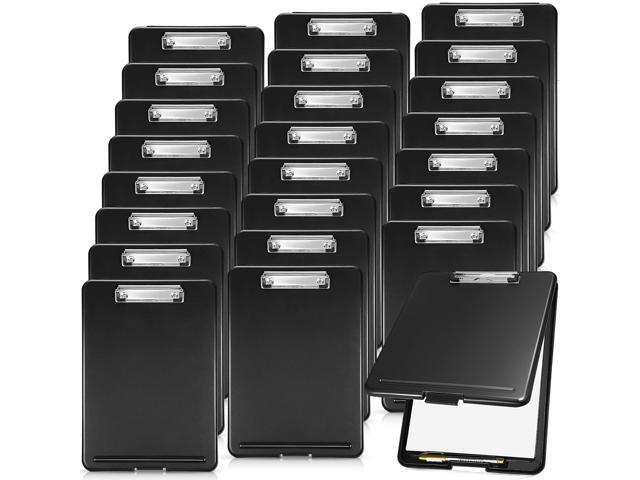 24 Pcs Clipboard with Storage Plastic Foldable Nursing Clipboard Storage with Pen Holder 9. 5 x 13. 4 Inch Foldable Clip Board with Low Profile...