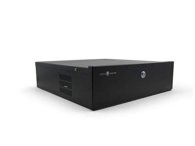 DVR Lock Box 18' x 18' x 5' Heavy Duty 16 Gauge Steel Security Enclosure with Fan, Lock & Key, Cable Knockouts Secure NVR, Router, AV Equipment...