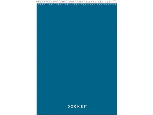 Docket Wire-Bound Writing Pad, 8-1/2' x 11-3/4', Blue Heavy-Duty Cover, Extra-Strong Back, White Paper, Legal Rule, 70 Sheets (99614) (Pack of 12)