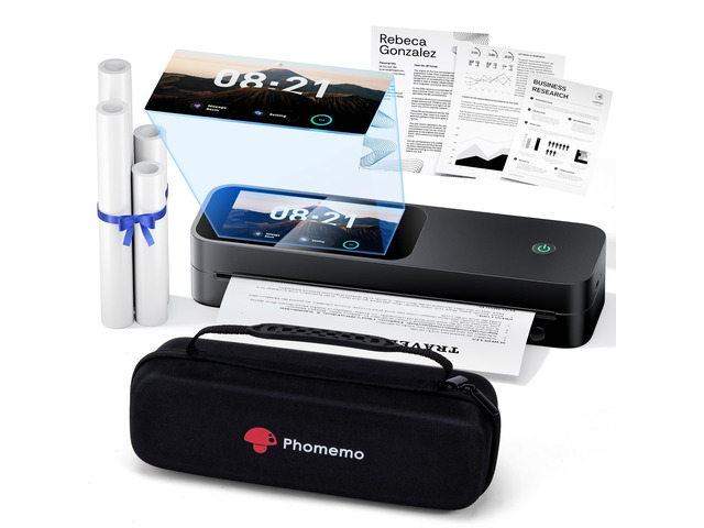 M85 Portable Printers Wireless for Travel with Upgraded Touchscreen, Thermal Wireless Inkless Bluetooth Printer, Supports 8.5'x11'US Letter/A4,...