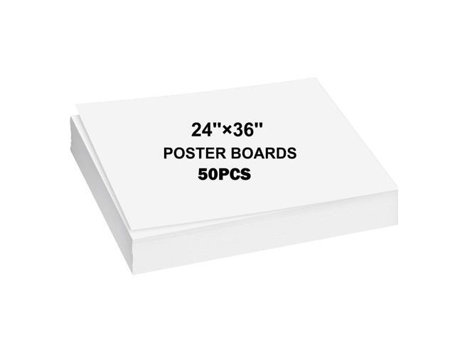 50Pcs 24×36 Large Poster Board White Poster Paper Poster Board Bulk suitable for DIY, Crafts,Signs Project Presentations,Drawing and School...