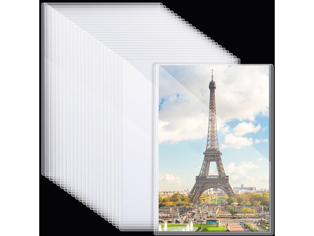 30 Pcs Poster Protector Sleeves 18 x 24 Inch, Clear Plastic Poster Sleeves Frame, Waterproof Rigid Print Sheet Protectors for Art Portfolio...