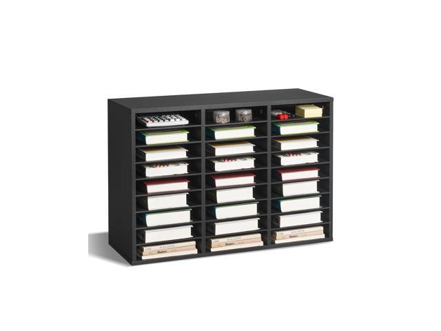 Literature Organizer, 27 Compartments Office Mailbox with Removable Shelves, Wooden Mailbox Sorter Particle Board Office Home Classroom Storage,...