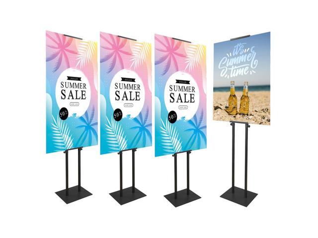 Poster Board Stand for Display, Heavy Duty Floor Sign Holder for Foam Board, Double Sided Display for Business Advertising (4Pack)
