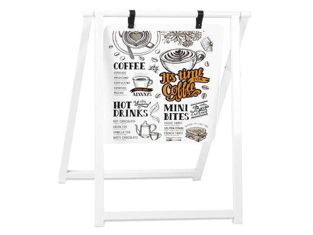Metal A Frame Sign, Whiteboard Sidewalk Sign - 24x30 in Outdoor Double Sided Magnetic Dry Erase Board, Swinging Sandwich Board Signs - For...