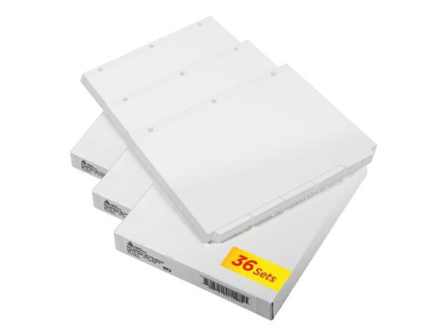5-Tab Binder Dividers, Write-On Plain Tabs, 36 Sets (11506) (Pack of 3)